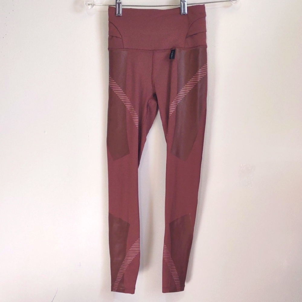 Athleta Allison Felix XXS  Reveal Tight Precision High Waisted Mauve Leggings - Picture 2 of 11